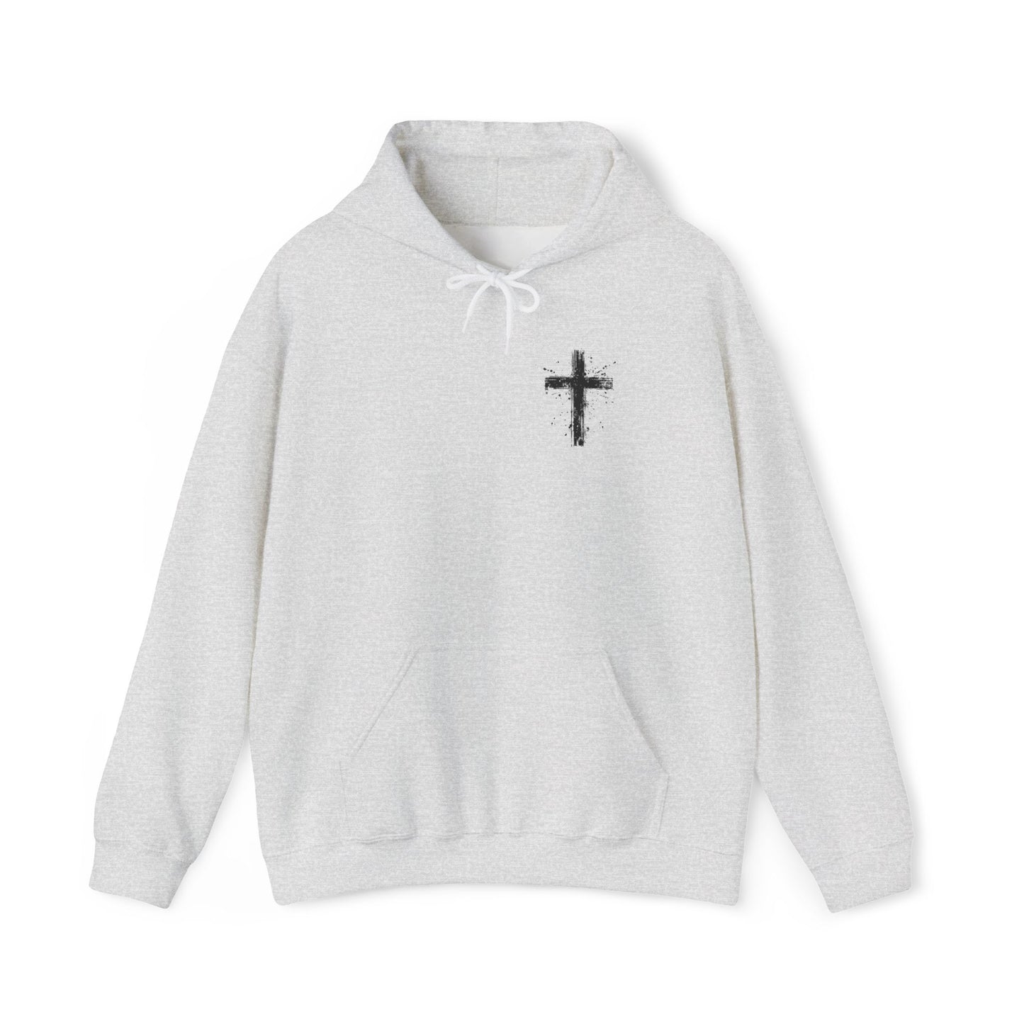 Christian Cross Paint Splatter Hoodie - Philippians 4:13