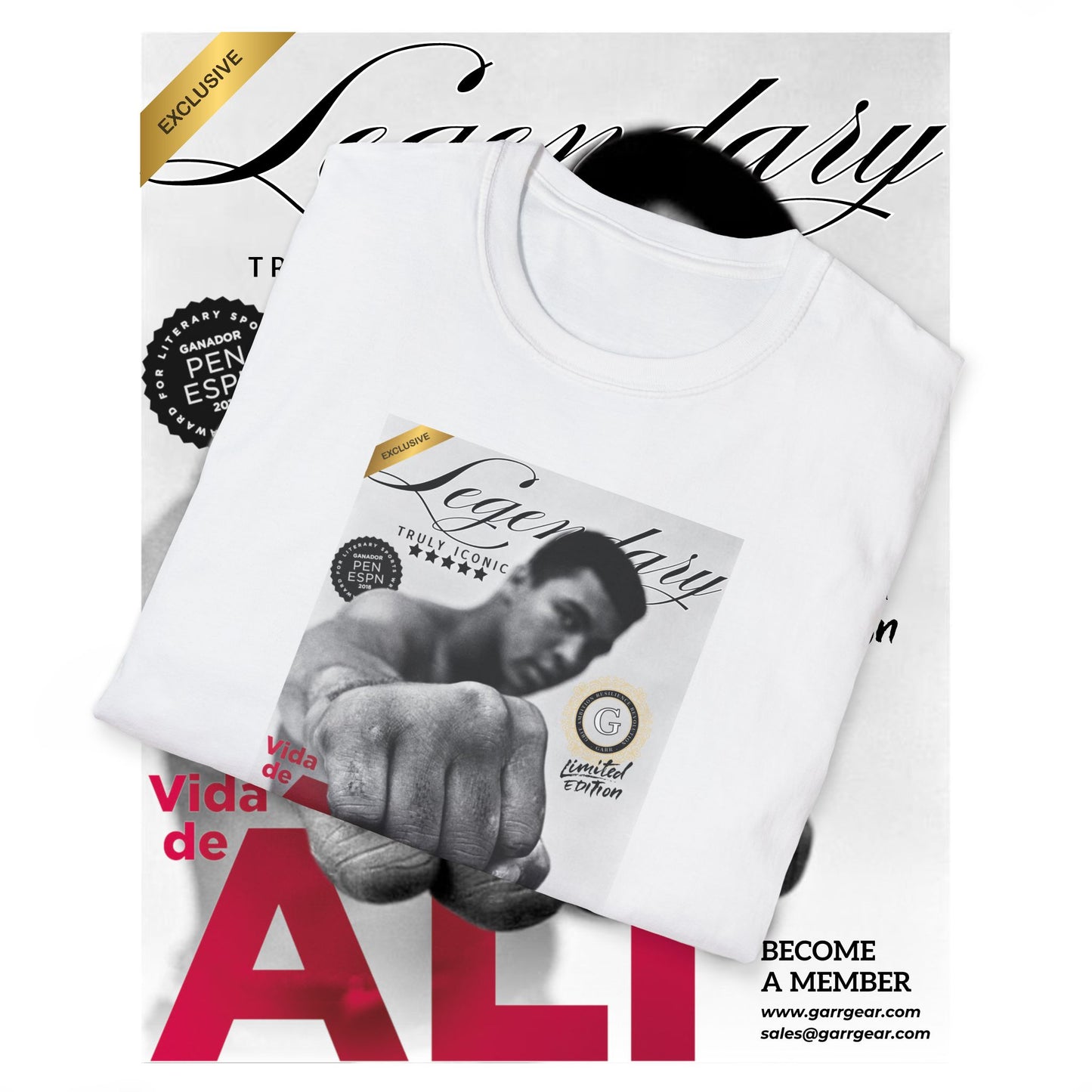 Muhammad Ali Legendary Softstyle T-Shirt Exclusive by Garr Gear